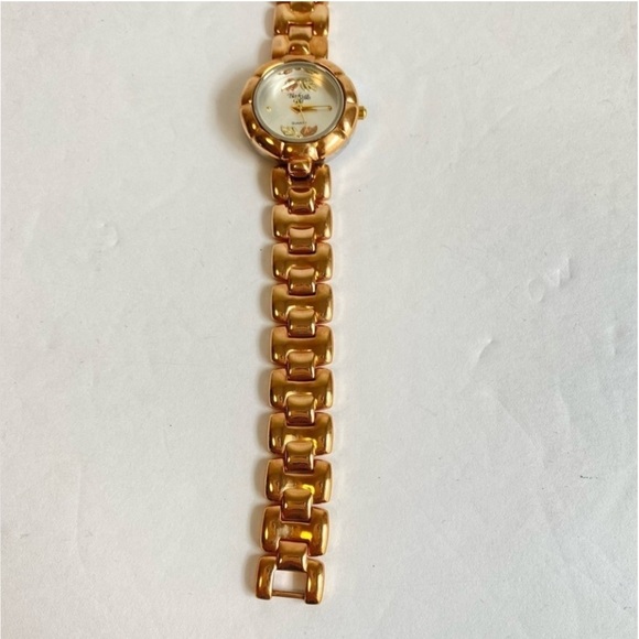 BlackHills Gold Watch Rose Gold‎ Band Pink Green Leaves Black Hills Womens main image 9